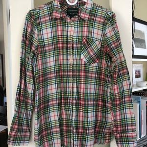 J. Crew Plaid Button-Up Flannel Shirt
